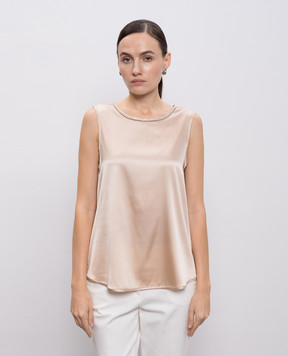 Peserico Beige silk top S08893D02372