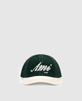 Ami Paris Green cap with logo embroidery UCP293AW0053