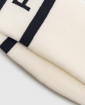 Fusalp PISTE PRO socks in ivory with wool G3719