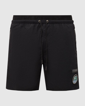 Iceberg Black swim shorts with logo patch ICE26MBM05