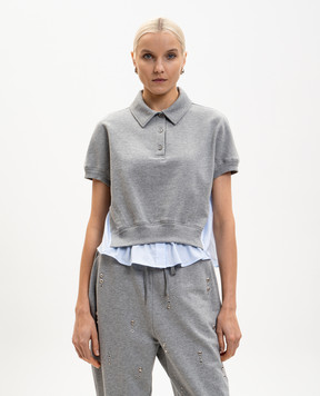 3.1 Phillip Lim Grey double-layered polo shirt E26110366TFT