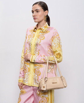 Versace Beige leather baguette bag Tag Bowling 10157921A13171