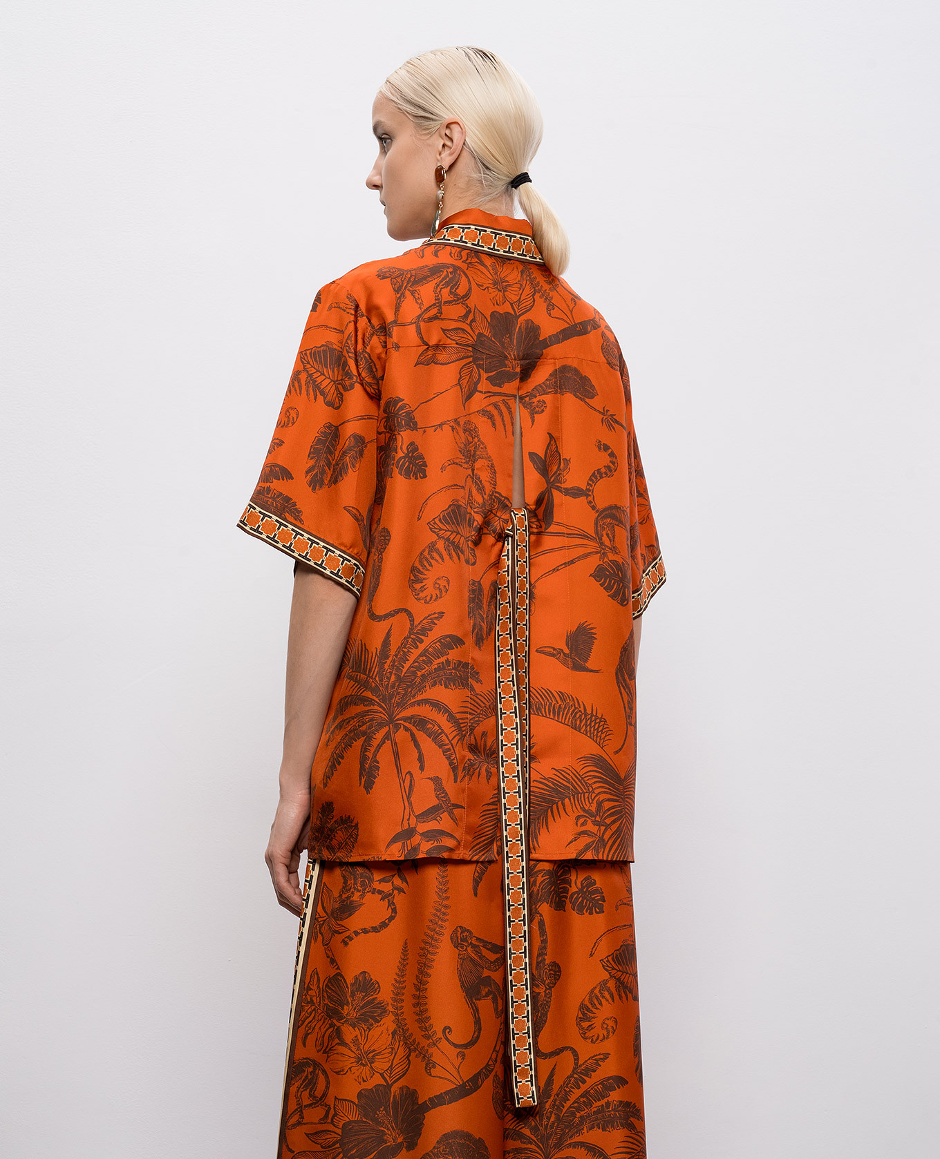 Monkey Dance orange silk blouse Alemais 4