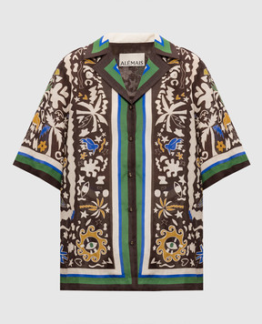 Alemais Maroc brown shirt with frame 6145T
