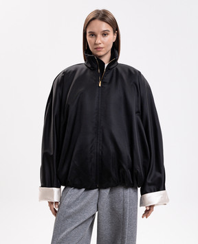Carven Black jacket with silk 6262K21025