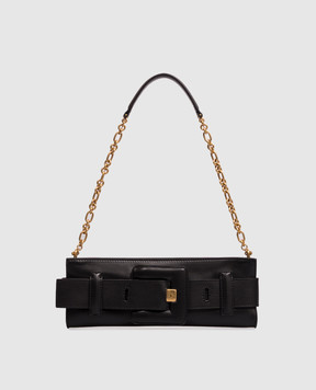Balmain Anthem black leather clutch HN1LB024LVWK