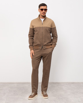 CAPOBIANCO Brown tracksuit with linen 20M453DH00C20M704DH00