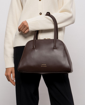 Loulou de Saison Brown leather trapeze bag VESPER VESPERLDS