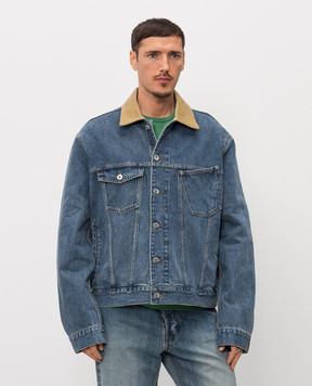 JW Anderson Blue denim jacket with patch DJ0039PG1930