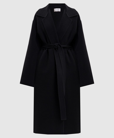 Ciara black wool coat