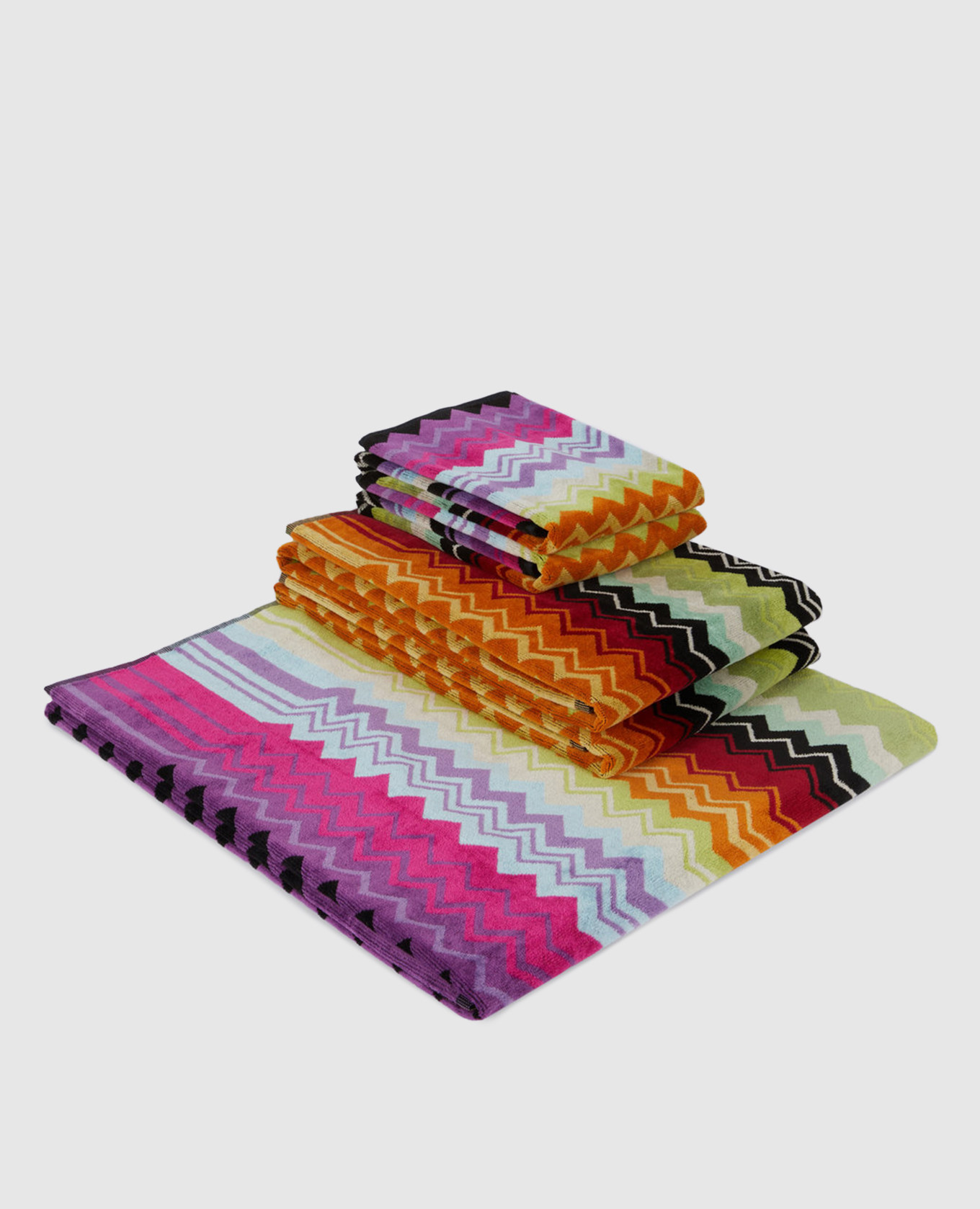 

Giacomo patterned terry towel set 5 pcs Missoni Home, White