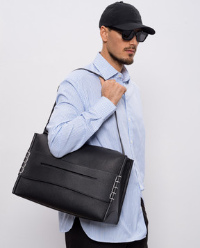 JW Anderson Black leather bag with logo HB0749LA0377