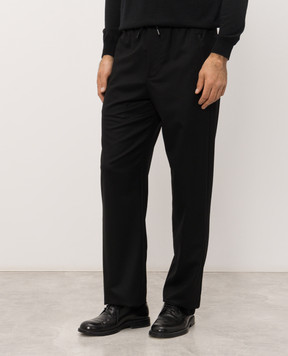 Castangia dal 1850 Black wool pants SEPANT2