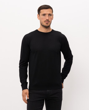 Stefano Ricci Black wool jumper with monogram logo K303025G01F26345