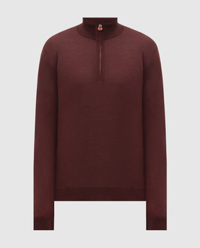 Kiton Burgundy wool jumper UMK0899