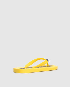 DSQUARED2 Children's yellow flip-flops with logo 827952634