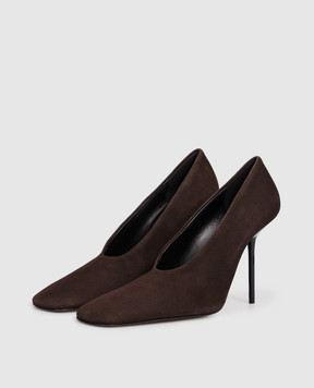 Victoria Beckham Olivia brown suede shoes 1325FSA006948A