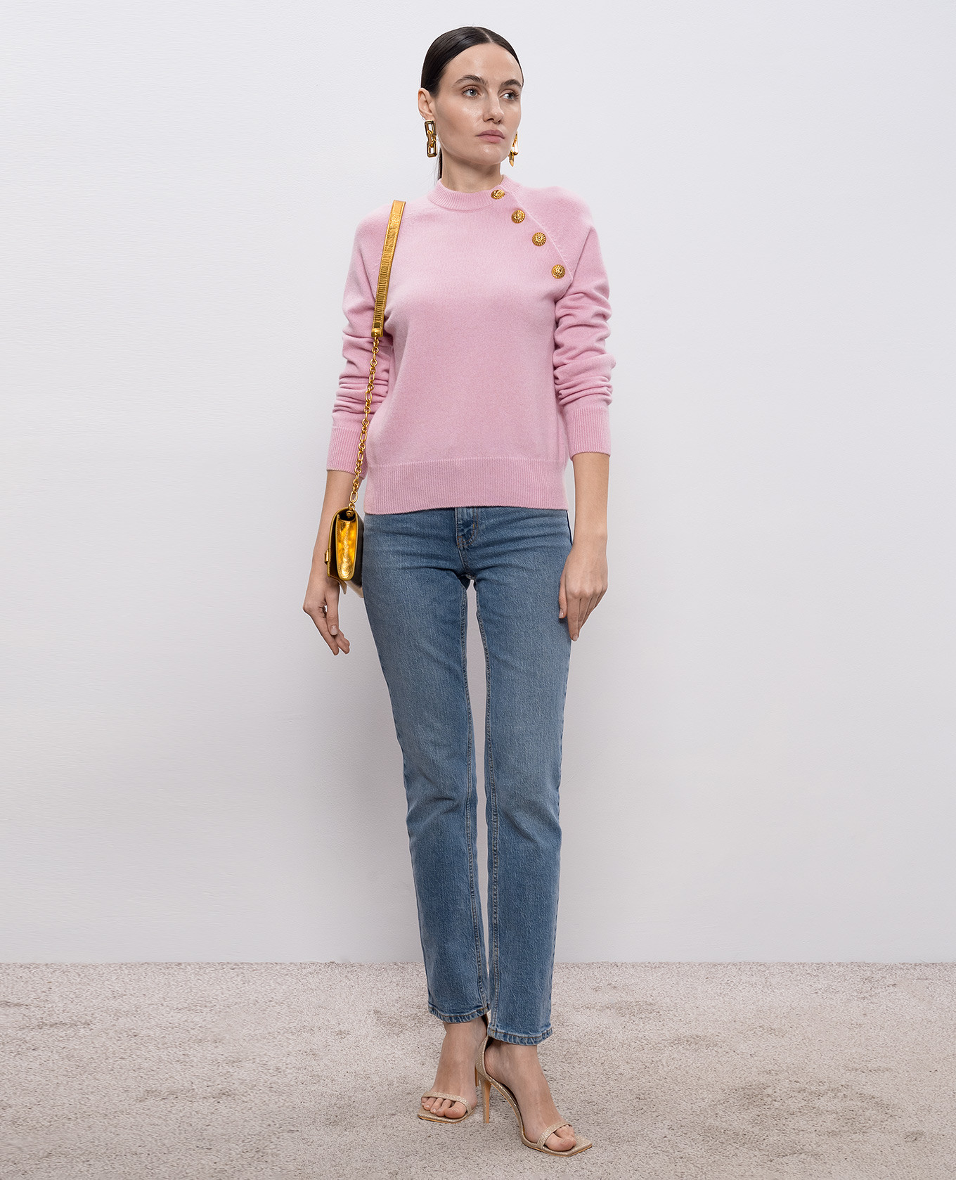 Pink wool and cashmere jumper Balmain 2