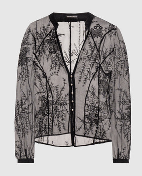 Ann Demeulemeester Rhea black blouse with silk B0014006FA735