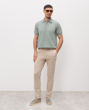 Canali Green cotton polo shirt MK02461C0454