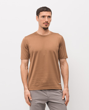 Enrico Mandelli Brown straight-cut T-shirt 3K052A5677