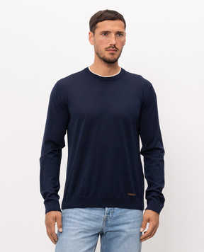 Versace Blue wool jumper 10244381A17823