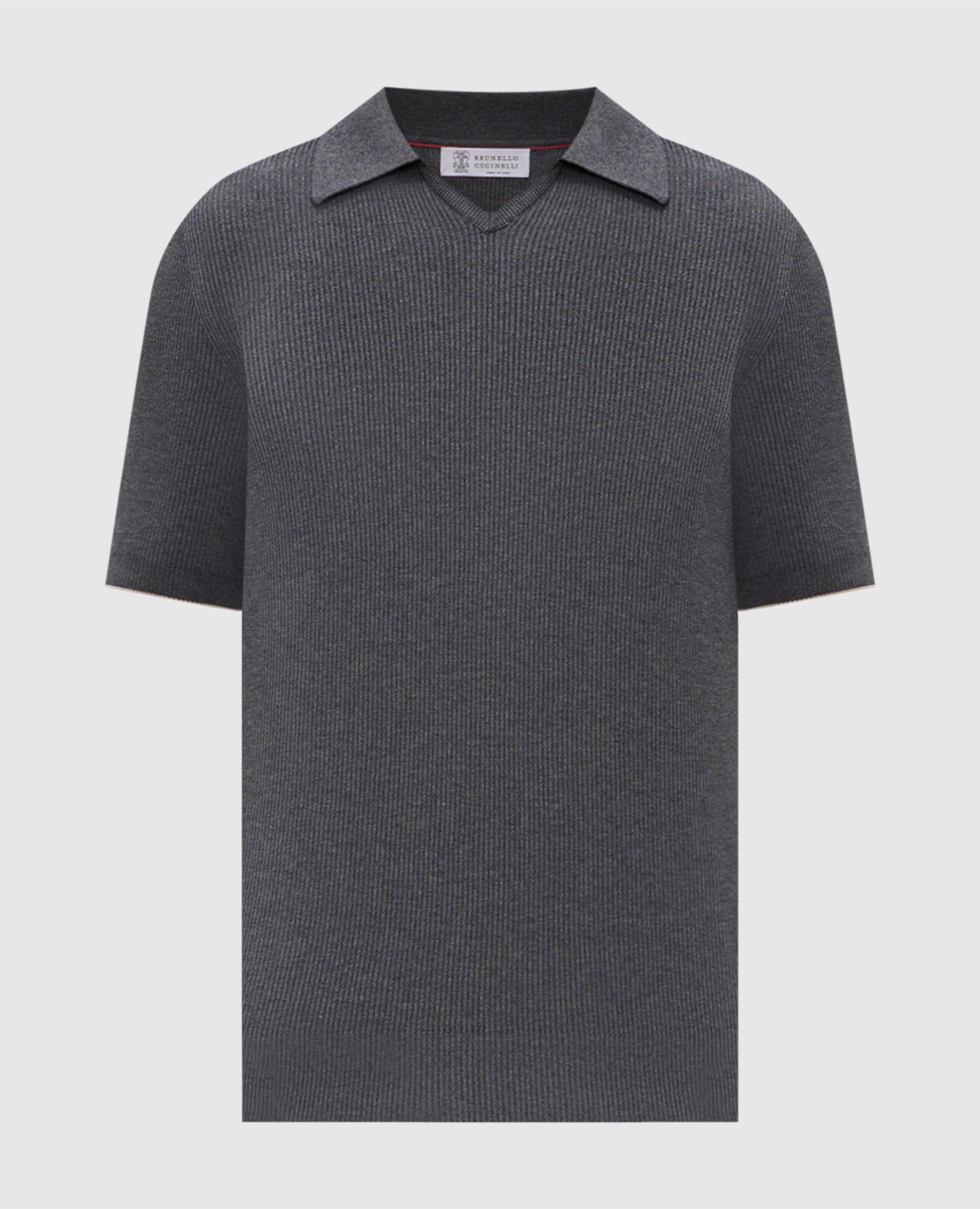 Grey ribbed T-shirt