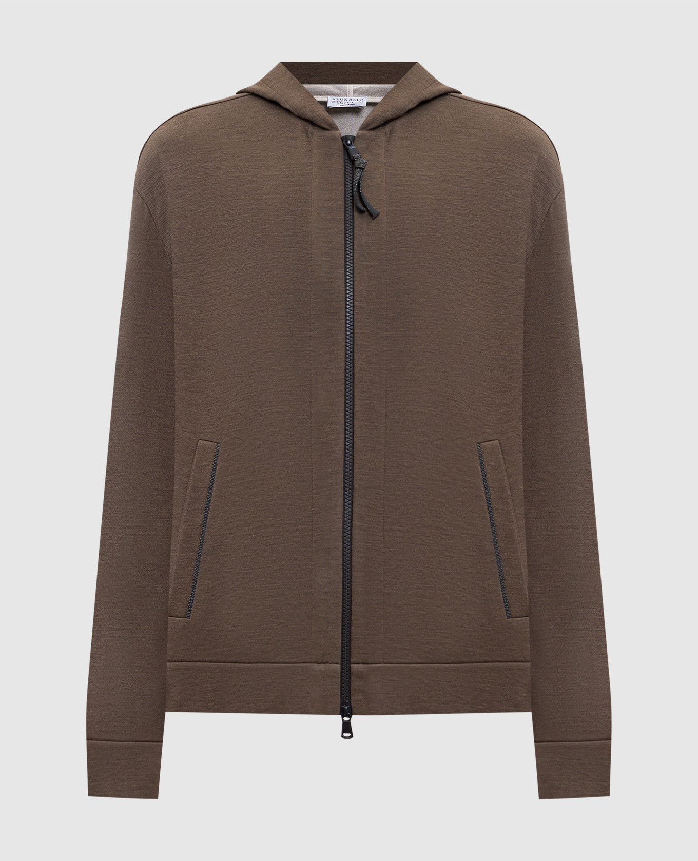 

Brown sports jacket with silk Brunello Cucinelli