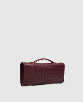 Bottega Veneta Andiamo burgundy leather clutch 741511VCPP3