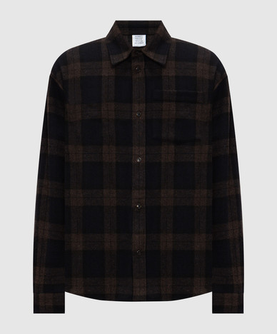 Checked wool shirt