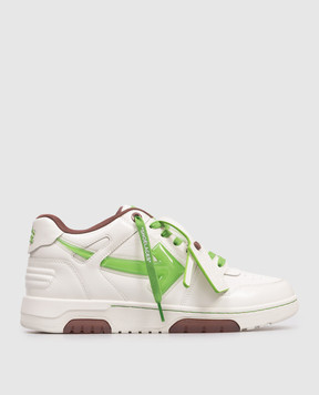 Off-White Out Of Office Bubble White Leather Glossy Sneakers OMIA189S26LEA009