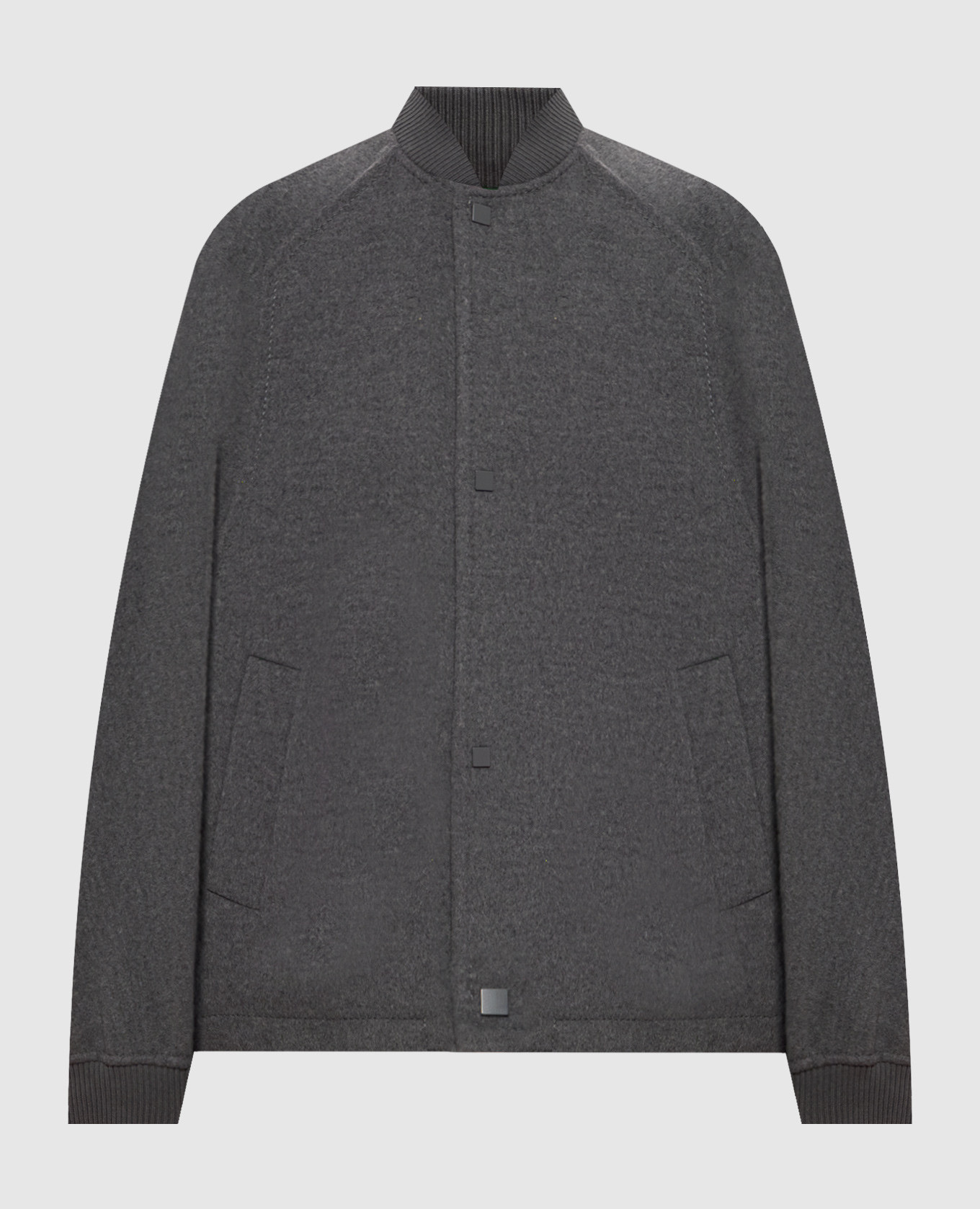 RUGIADA grey wool bomber jacket