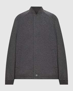 Max & Co RUGIADA grey wool bomber jacket MCORUGIADA