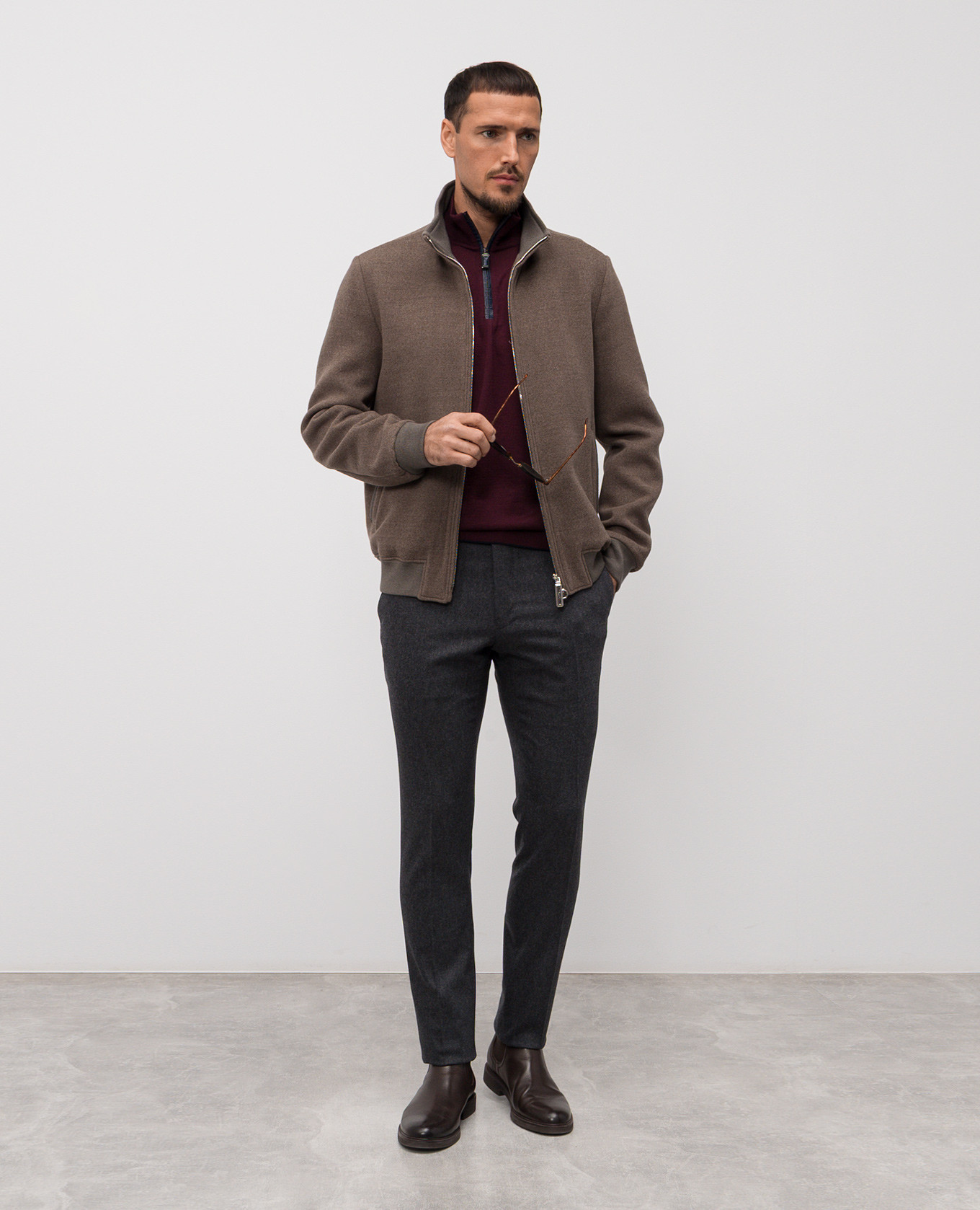 

Burgundy cashmere and silk jumper Stefano Ricci