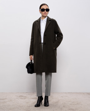 Peserico Brown coat with wool and cashmere S20174E03195