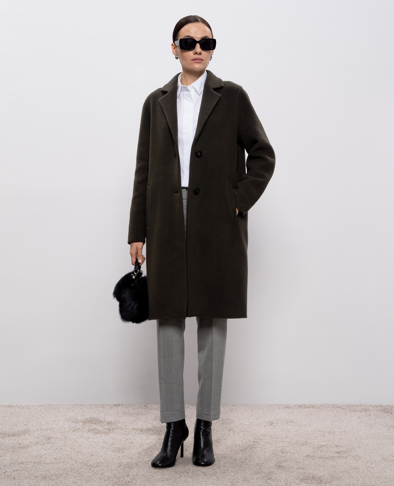 

Brown coat with wool and cashmere Peserico