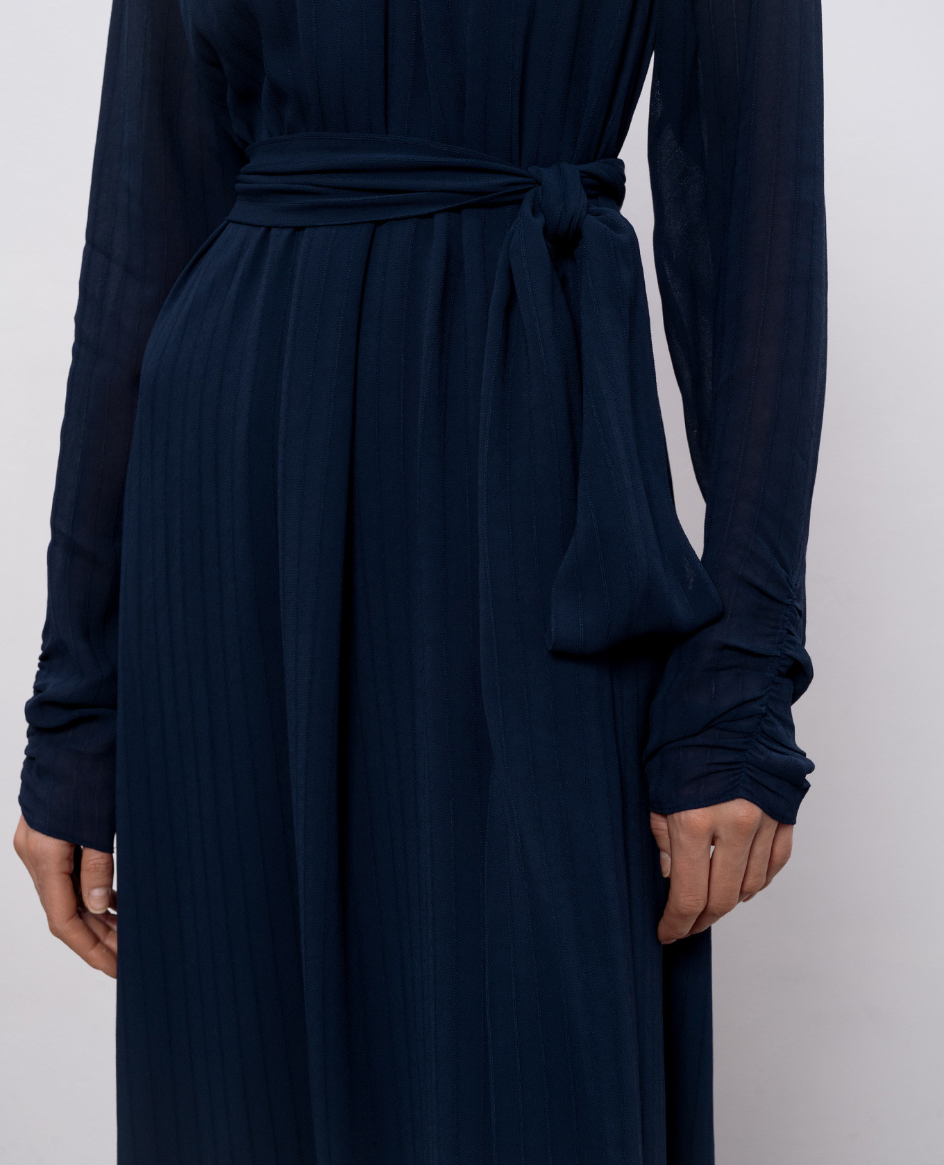 Pinky blue striped midi dress JOSEPH 4
