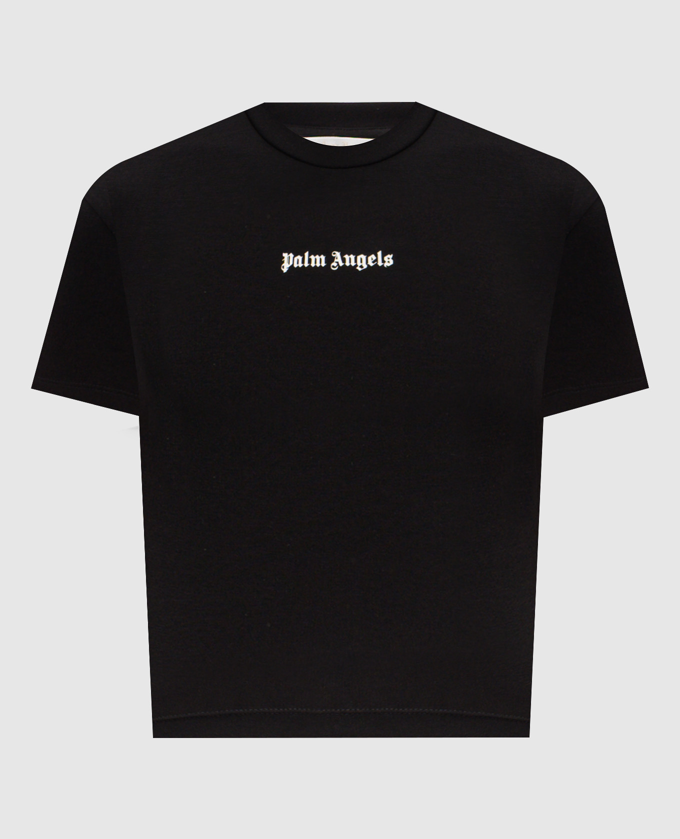 Black top with logo print