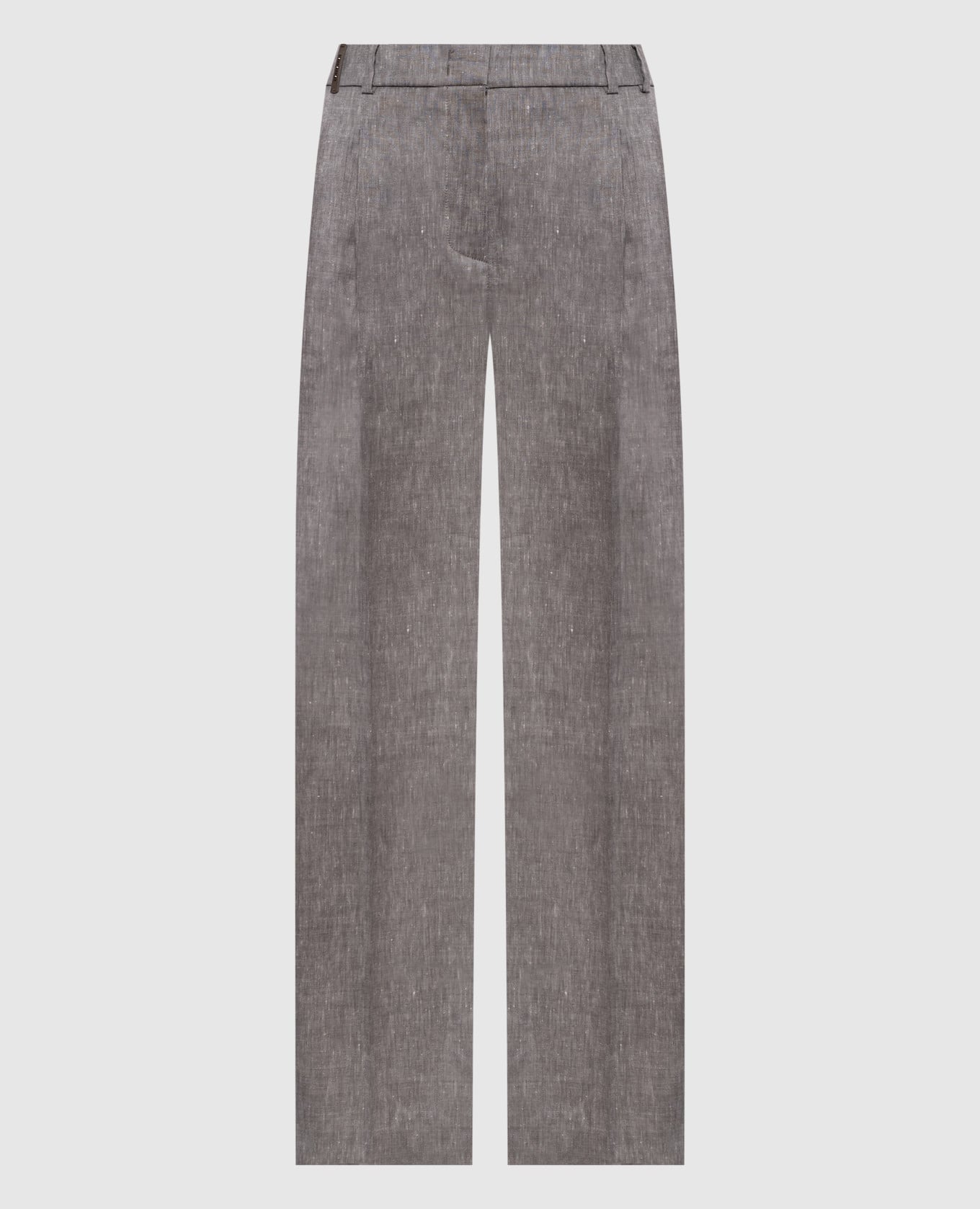Gray linen and wool pants