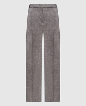Peserico Gray linen and wool pants AM4807Z05814