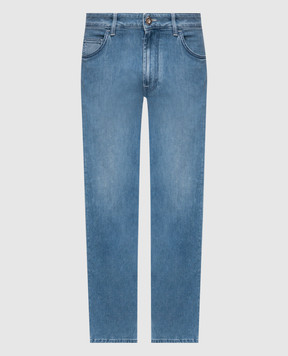 Stefano Ricci Blue jeans with monogram logo MST62B3220T0218