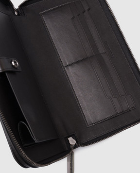Stefano Ricci Black leather clutch wallet with branded embossing PP444GUVHI1