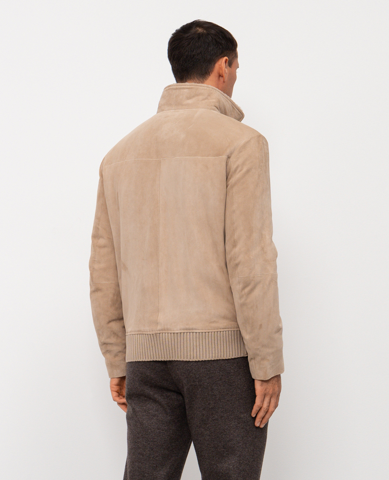 

Beige suede jacket Pini Parma