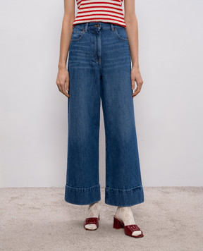 Valentino Blue jeans with logo patch 8B3DD29K9Y8
