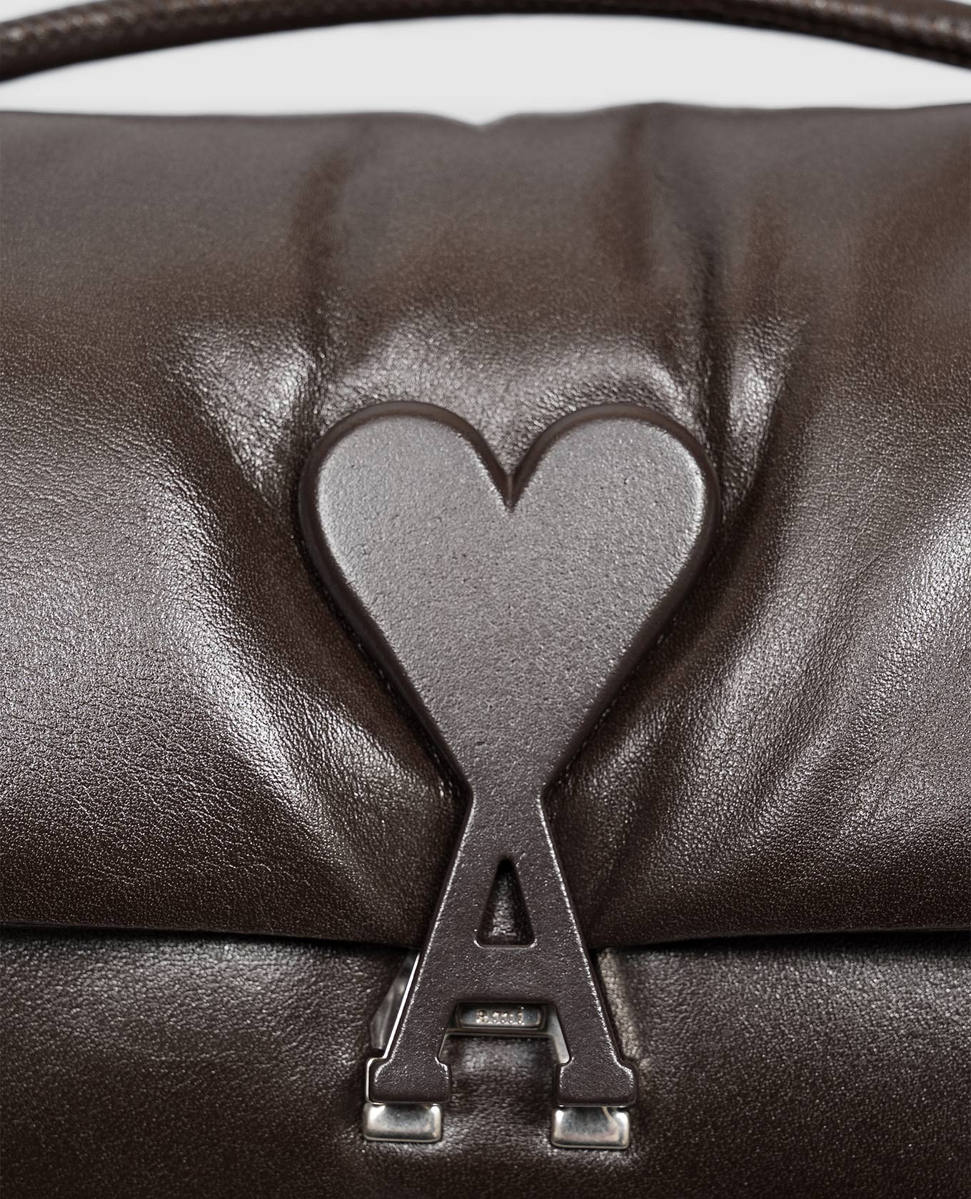 Brown leather bag Voulez-Vous Ami Paris 4