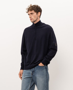C.P. Company Blue sweater with wool MKN070A005528A