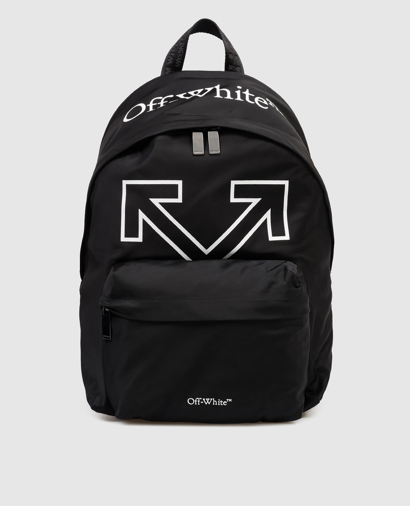 

Black backpack with logo and emblem print Off-White
