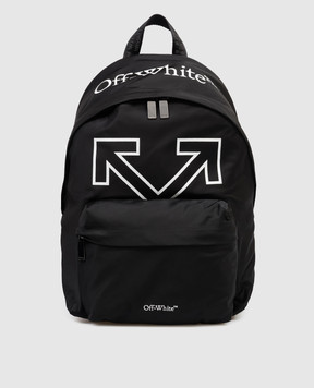 Off-White Black backpack with logo and emblem print OMNB126C99FAB001