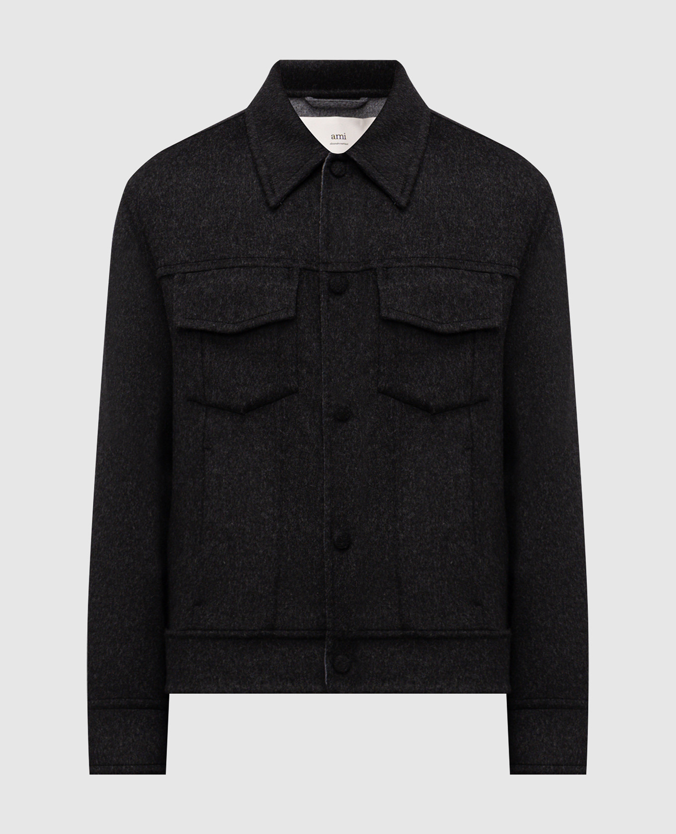 

Gray wool and silk jacket Ami Paris, Grey