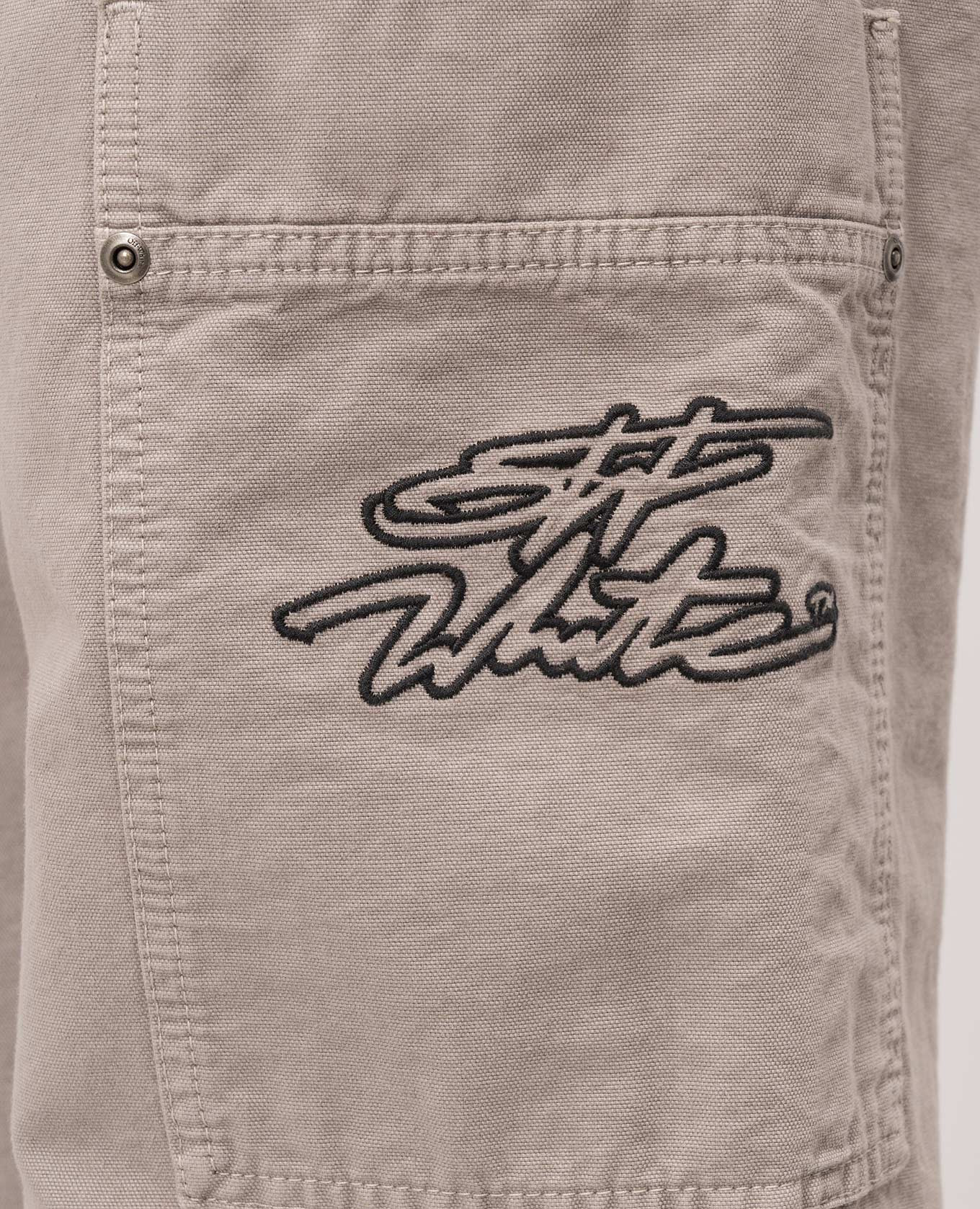 Grey cargo pants with logo embroidery Off-White 5